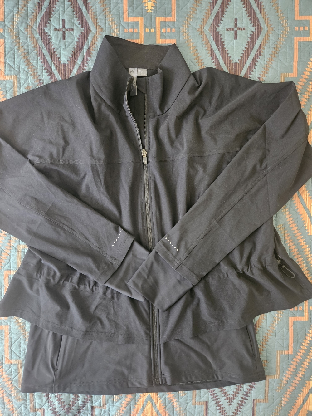 Sweaty Betty Black Fast Lane Running Jacket.